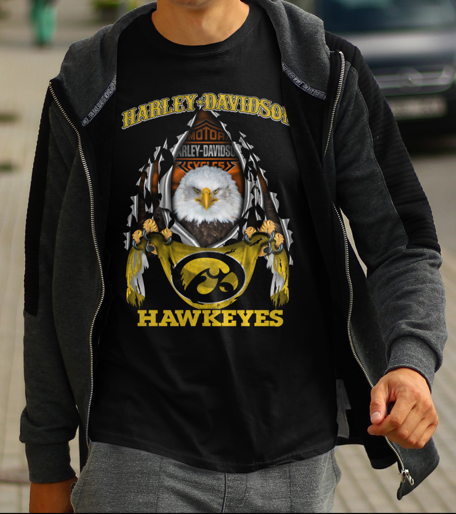 Harley Davidson Motor Cycles Hawkeyes T-Shirt