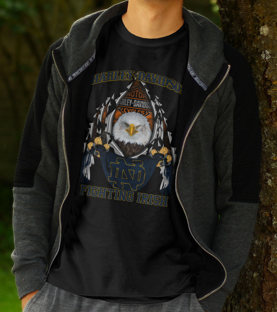 Harley Davidson Notre Dame Fighting Irish Eagle T-Shirt