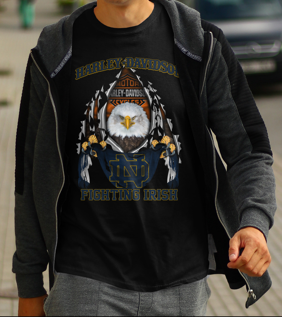 Harley Davidson Notre Dame Fighting Irish Eagle T-Shirt