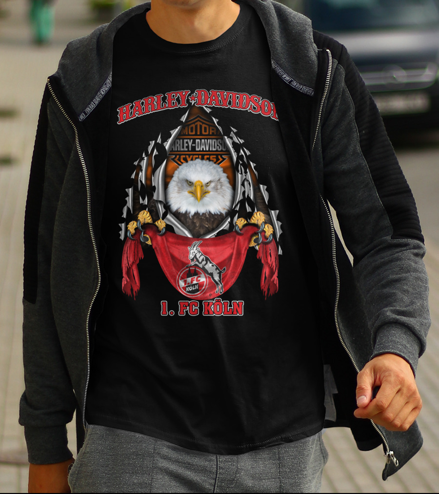 Harley Davidson 1. Fc Köln Motor Cycles Eagle T-Shirt