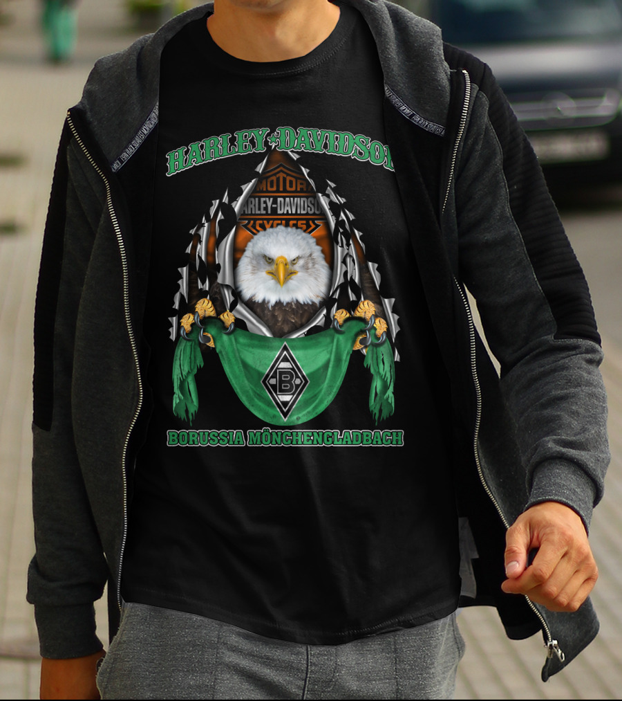 Harley Davidson Motorcycles Eagle Borussia Mönchengladbach T-Shirt
