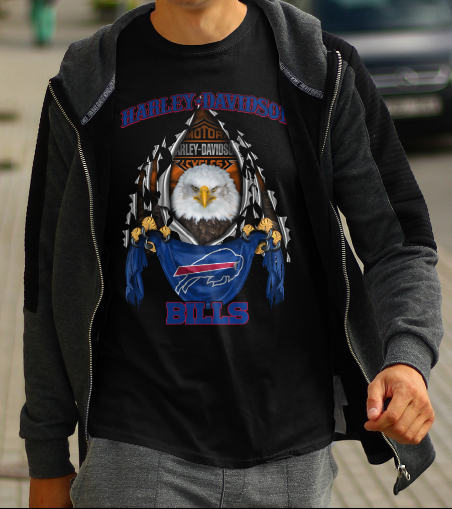 Harley Davidson Motorcycles Bills Buffalo Bills T-Shirt