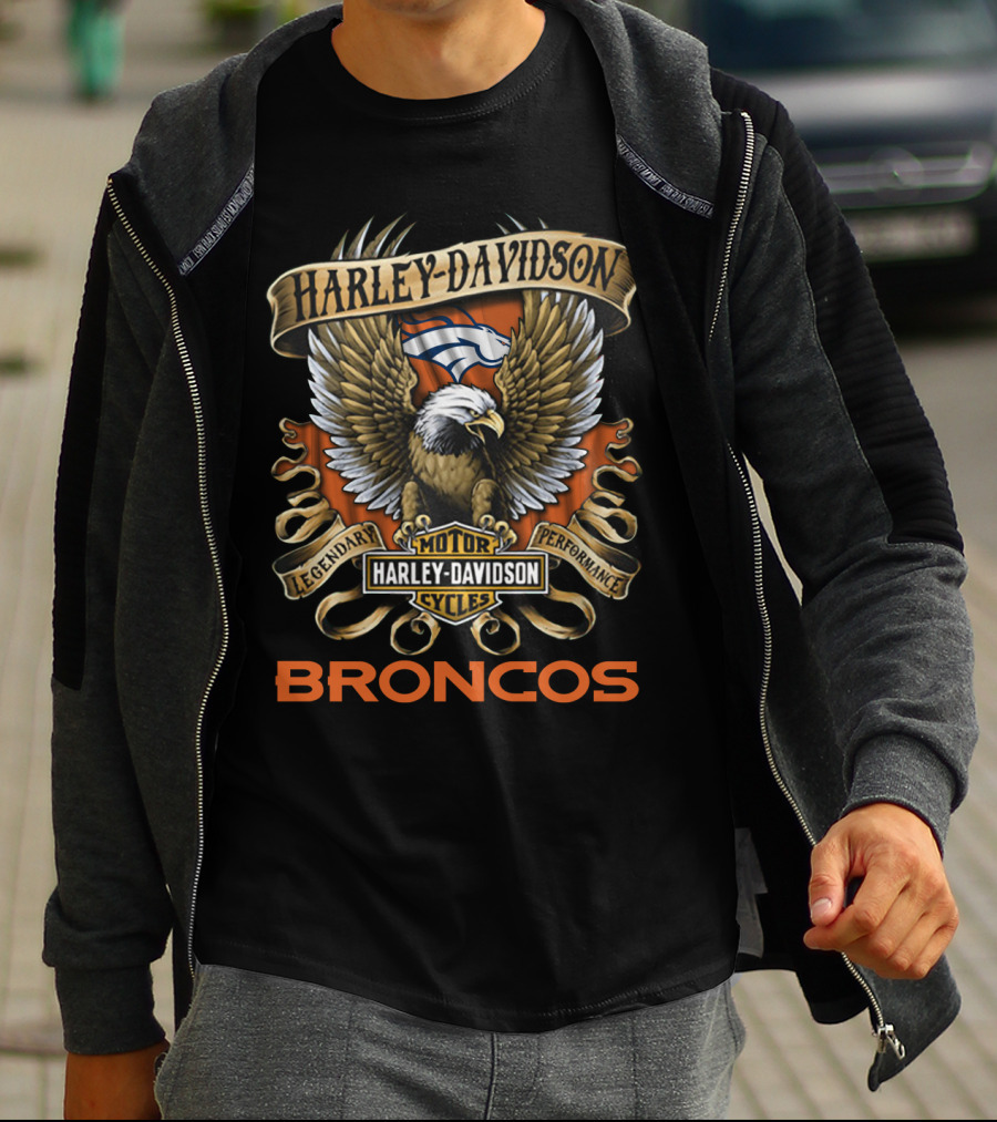 Harley Davidson Legendary Motor Performance Denver Broncos T-Shirt