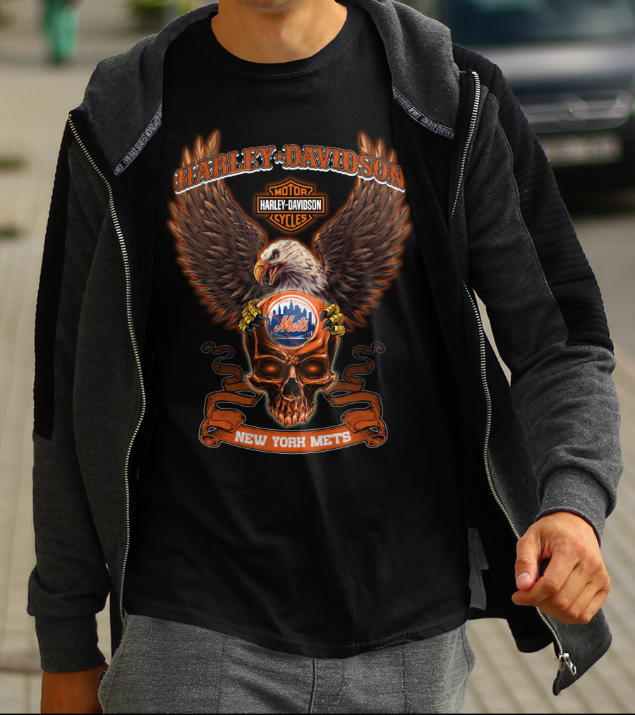 Harley Davidson Motorcycles New York Mets T-Shirt