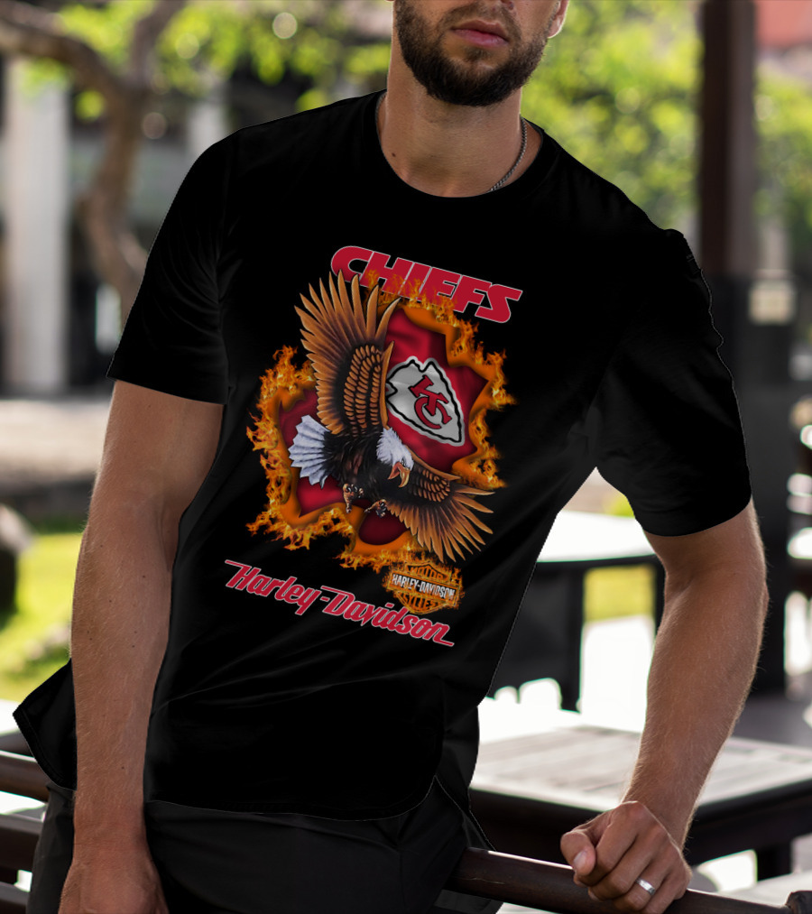 Chiefs Harley Davidson Kansas City Chiefs Eagle T-Shirt