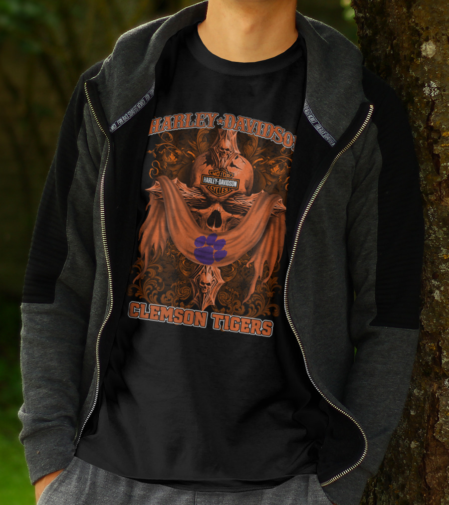 Harley Davidson Motor Cycles Clemson Tigers T-Shirt