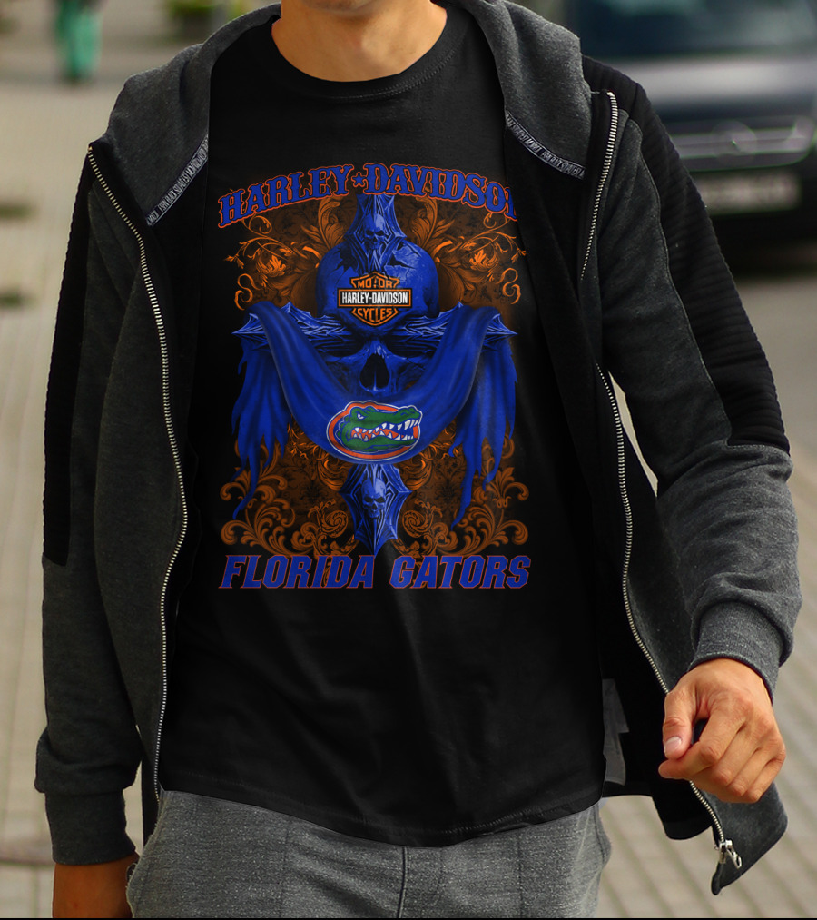 Harley Davidson Motorcycles Florida Gators Ncaa 84 T-Shirt
