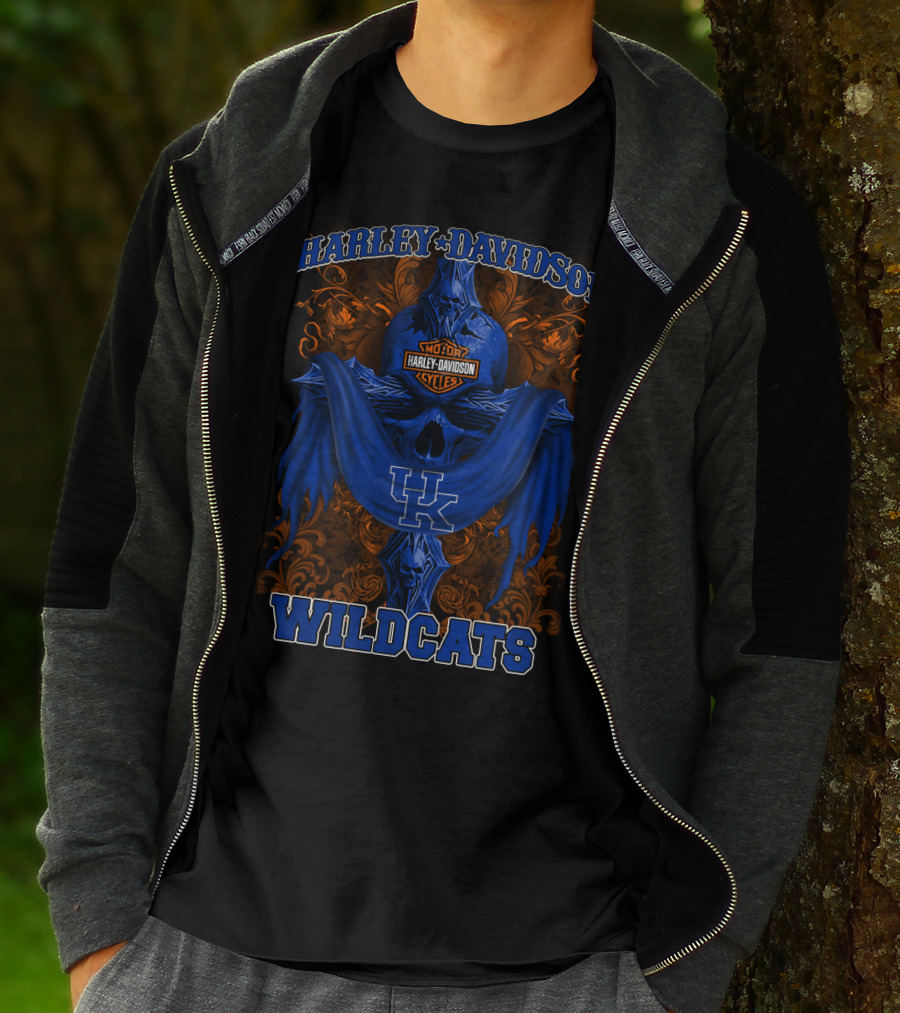 Harley Davidson Kentucky Wildcats Uk Motorcycles T-Shirt