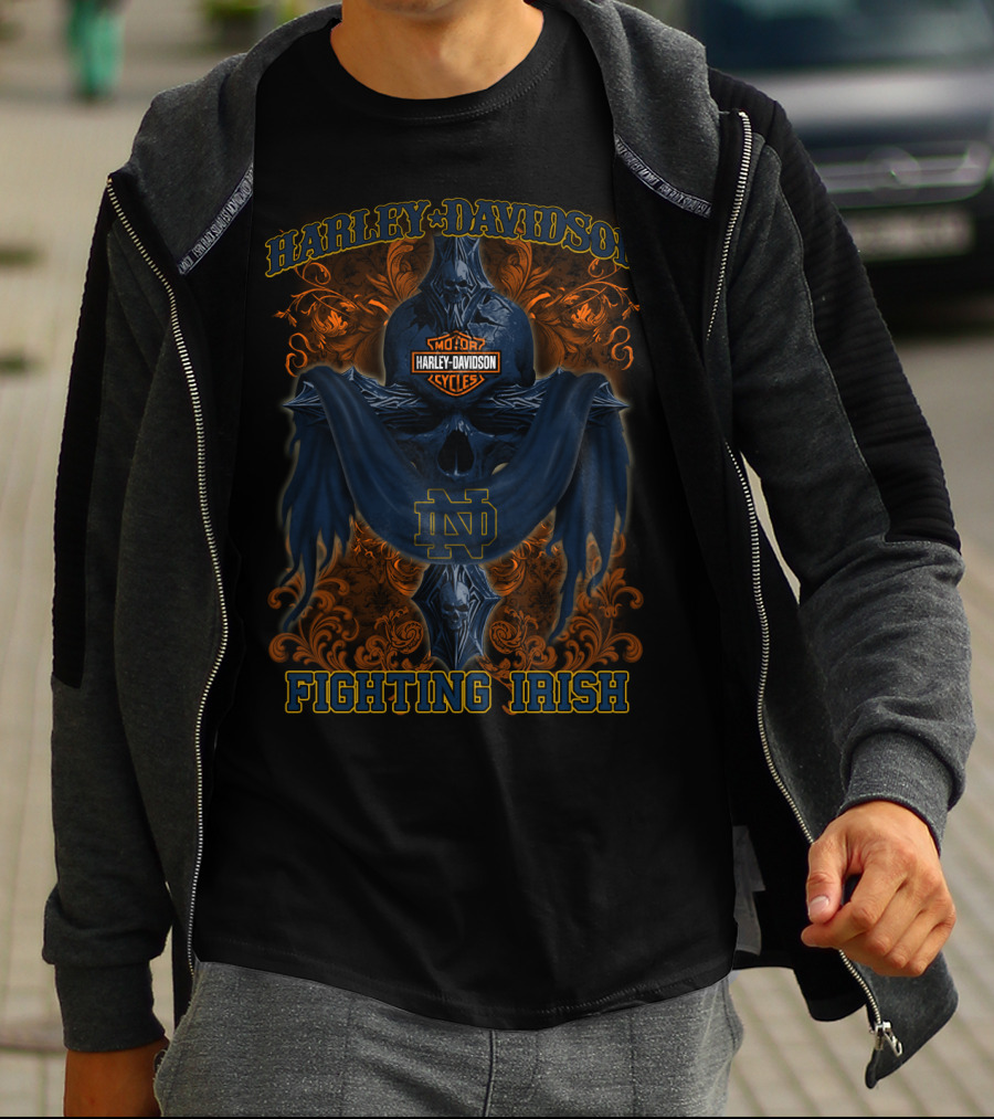 Harley Davidson Notre Dame Fighting Irish Motorcycles Nd 84 T-Shirt
