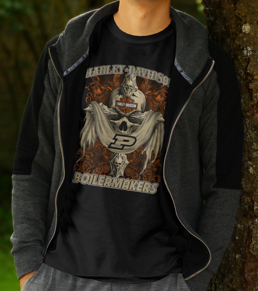 Harley Davidson Motorcycles Boilermakers Purdue T-Shirt
