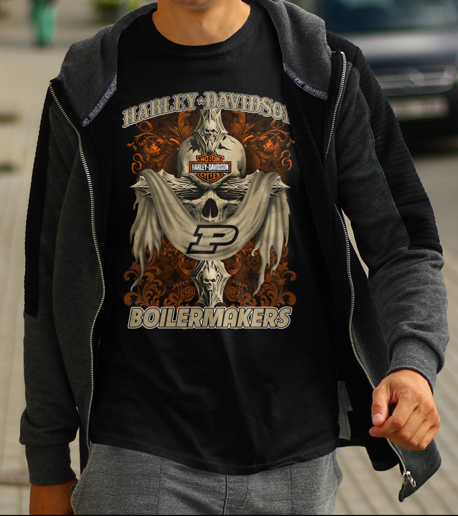 Harley Davidson Motorcycles Boilermakers Purdue T-Shirt