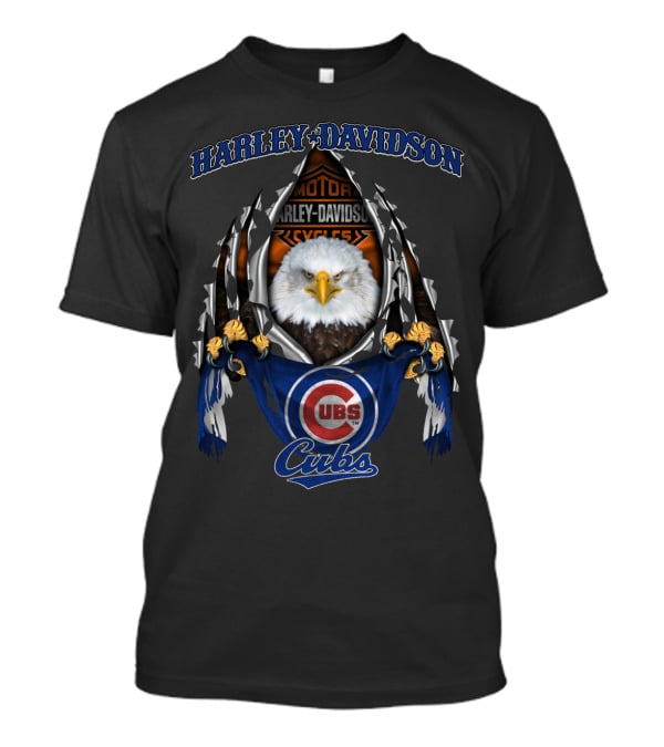 Harley Davidson Motor Eagles Cubs Chicago T-Shirt