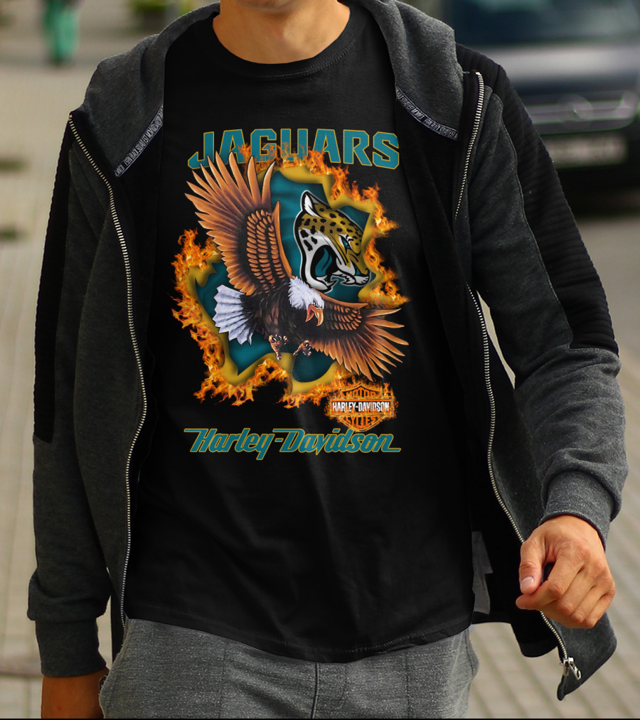 Jaguars 84 Harley Davidson Nfl Jacksonville T-Shirt