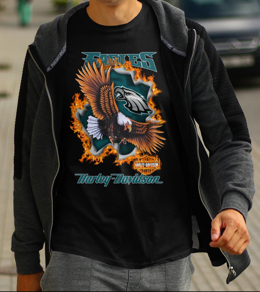 Eagles Harley Davidson Philadelphia Nfl 84 T-Shirt
