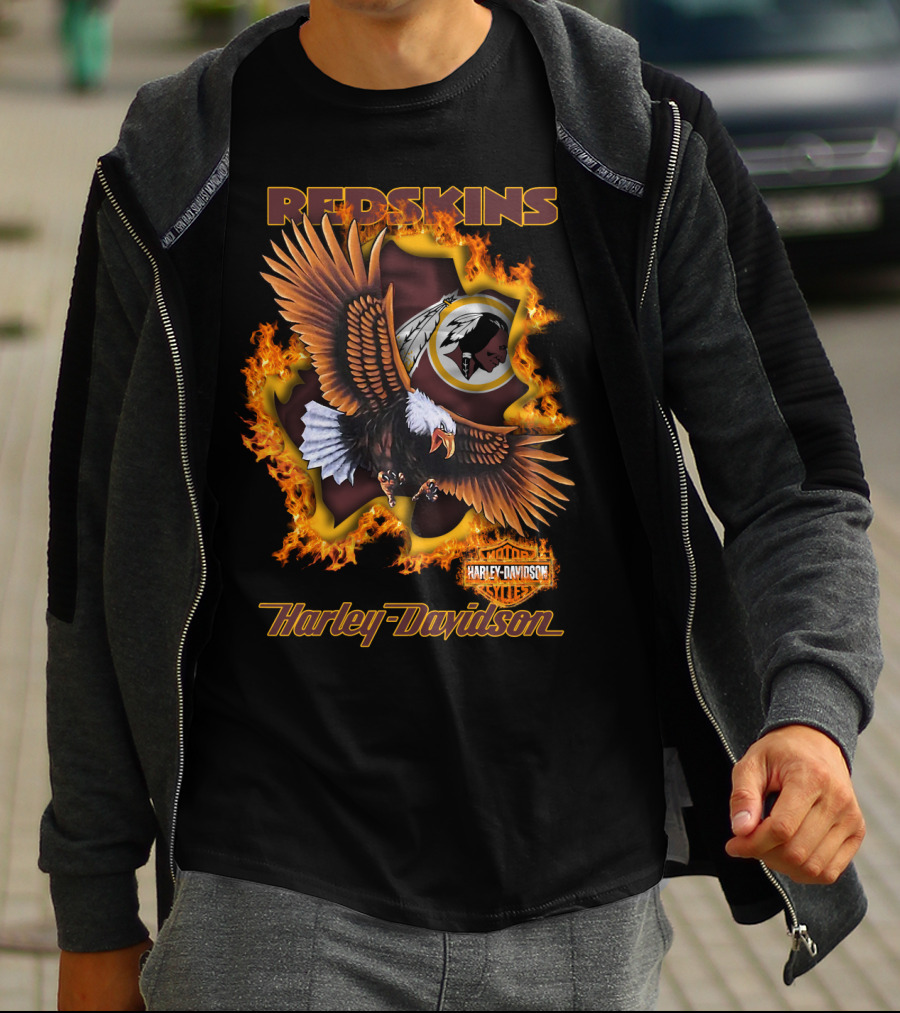 Redskins Eagle Harley Davidson Nfl 84 Washington T-Shirt