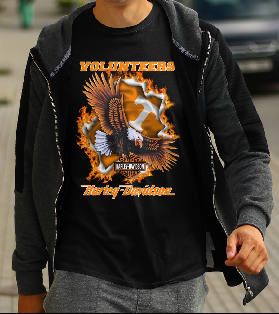 Volunteers Harley Davidson Eagle Tennessee Volunteers T-Shirt