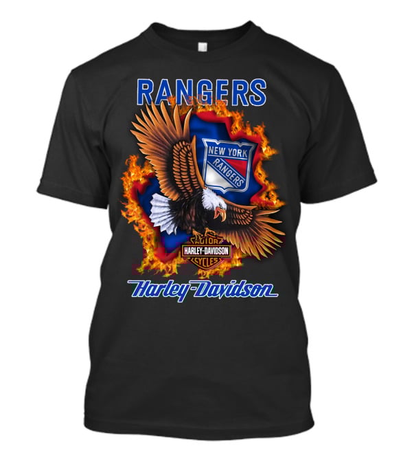 Rangers New York Rangers Harley Davidson Eagle T-Shirt