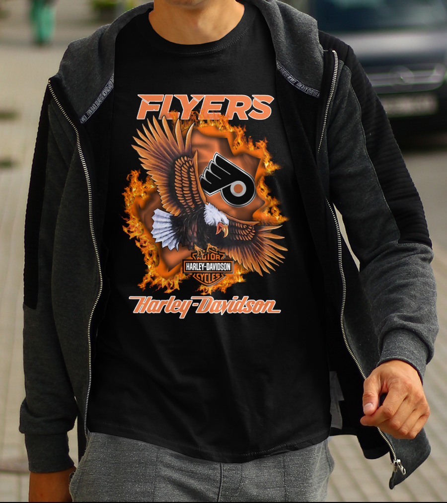 Flyers Harley Davidson Philadelphia Flyers Nhl 1204 T-Shirt