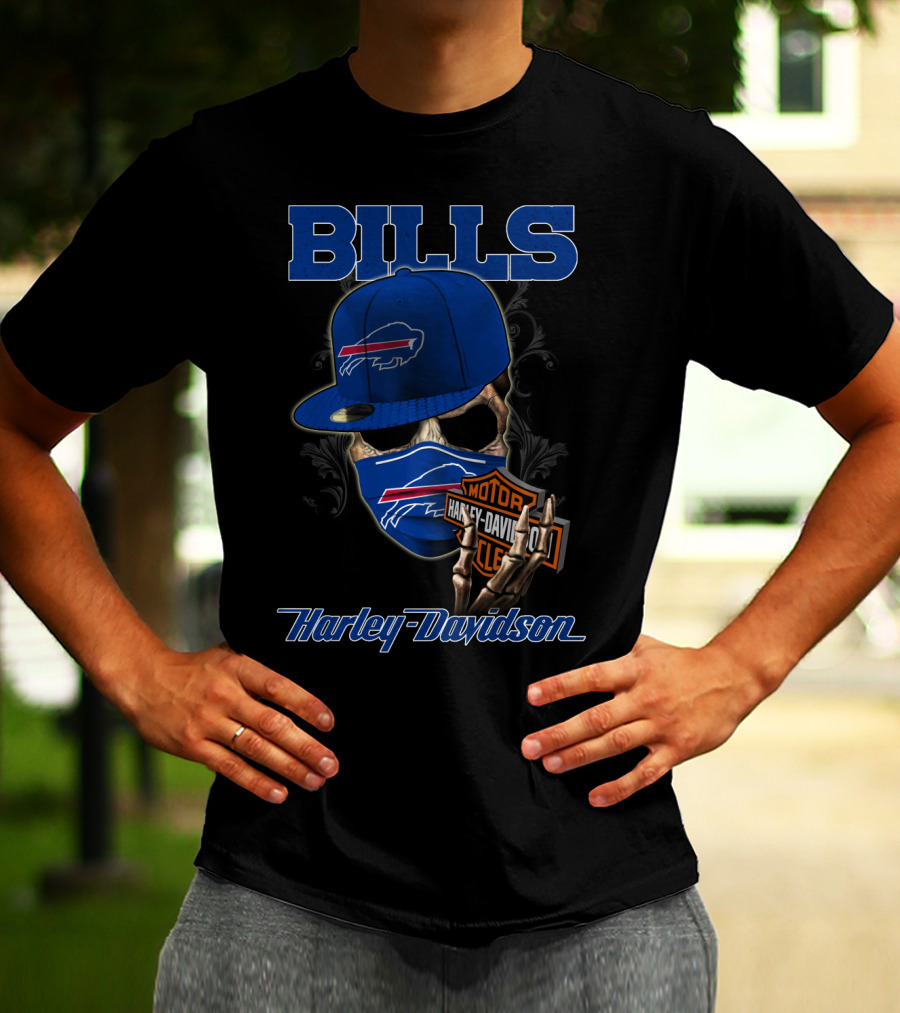 Bills Harley Davidson Nfl Buffalo Bills Harley Davidson Motorcycles T-Shirt