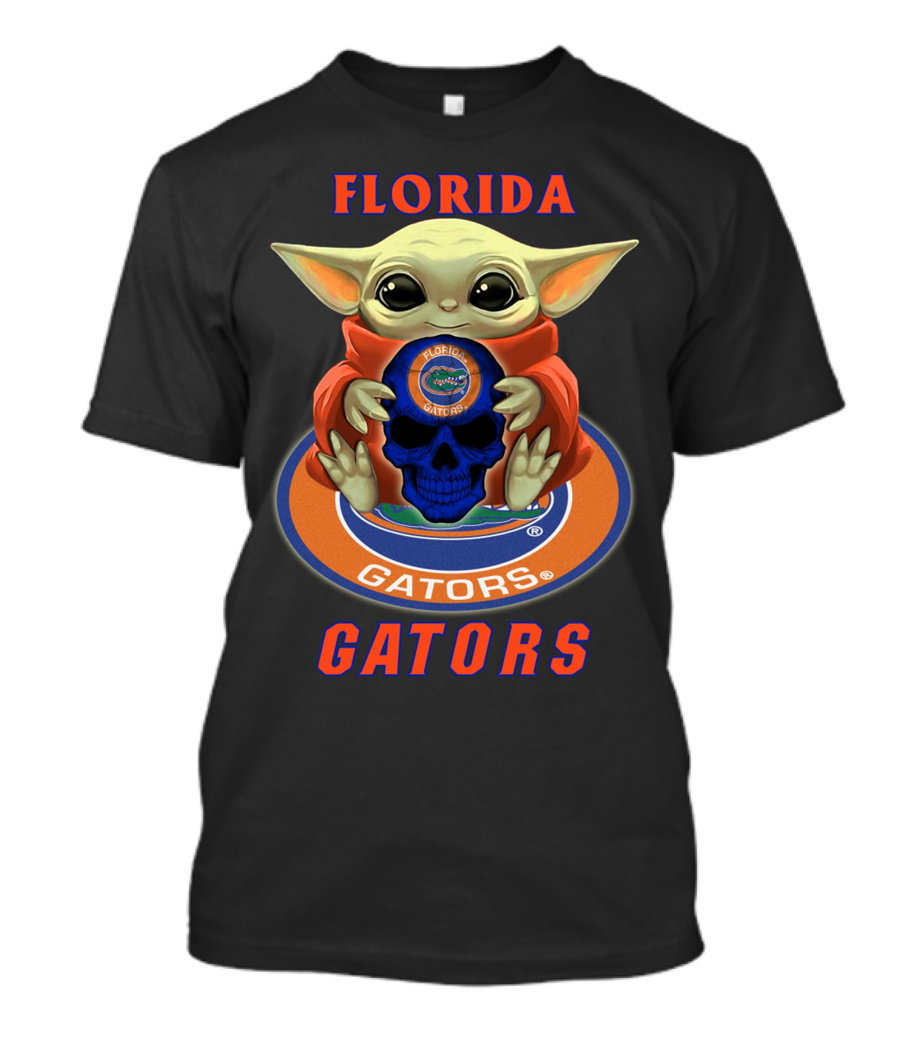 Florida Gators Baby Alien With Skull And Gators T-Shirt