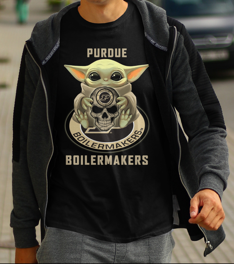 Purdue Boilermakers Yd1404 Baby Alien Skull T-Shirt