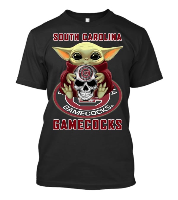 South Carolina Gamecocks Yd1404 Baby Alien Skull Circle T-Shirt