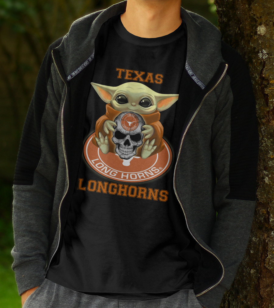 Texas Longhorns Baby Creature With Skull And Orange T-Shirt