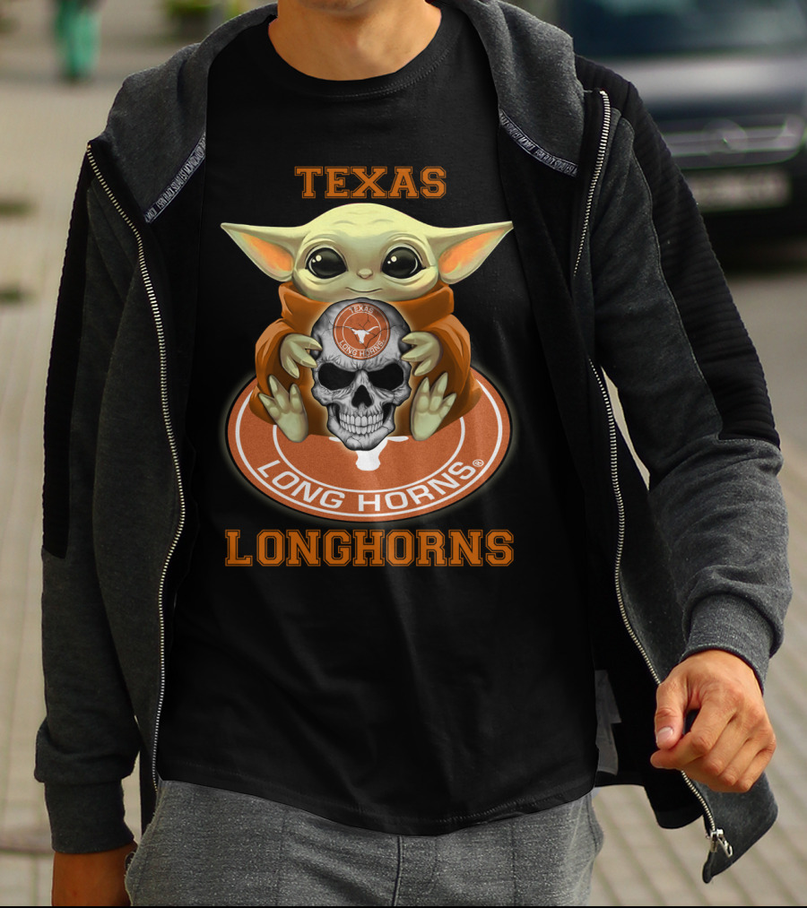 Texas Longhorns Baby Creature With Skull And Orange T-Shirt