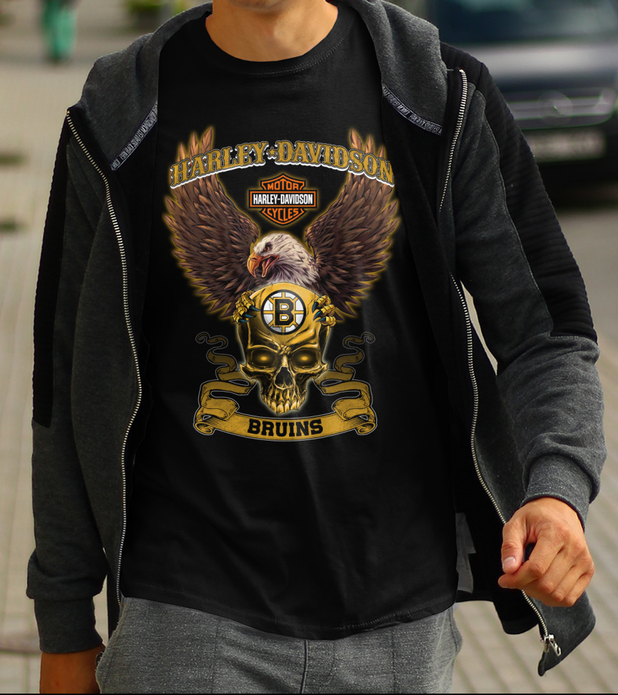 Harley Davidson Motor Cycles Eagle Bruins T-Shirt