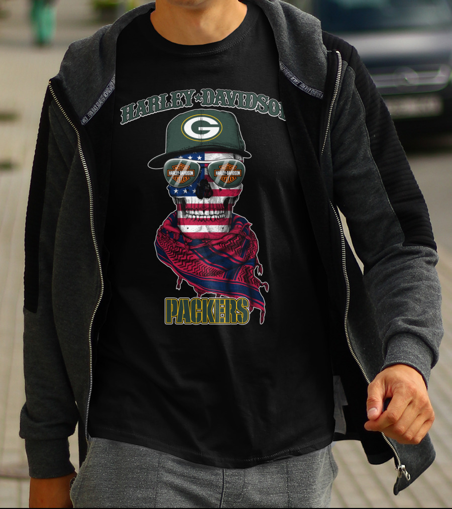 Harley Davidson Packers Nfl Green Bay Usa T-Shirt