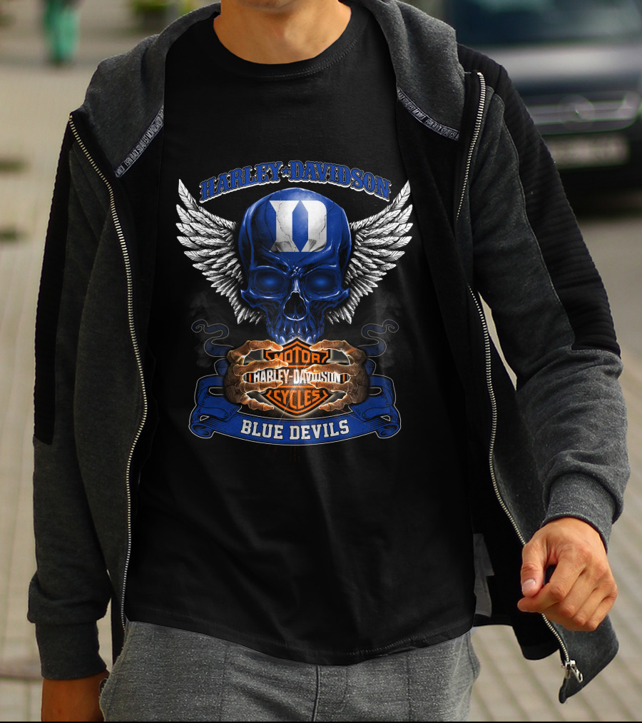 Harley Davidson Blue Devils Motorcycles Duke T-Shirt