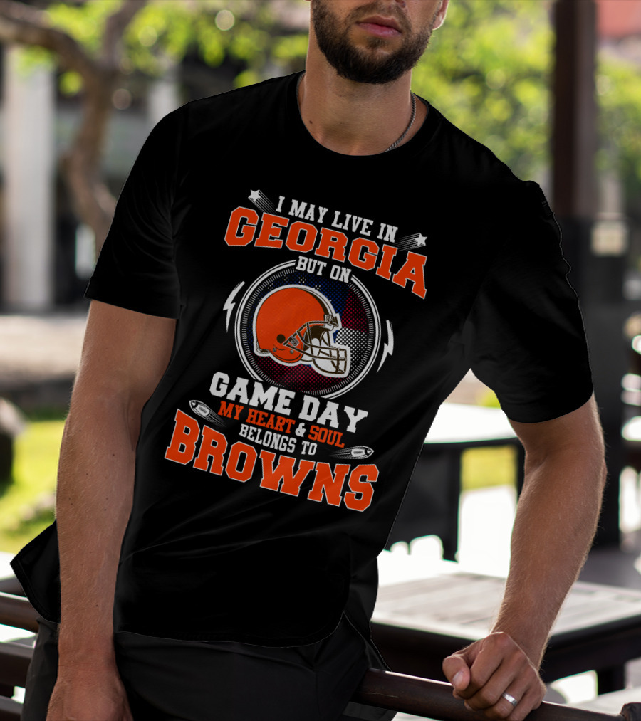 GEORGIA GAME DAY MY HEART AND SOUL BELONGS TO BROWNS T-Shirt