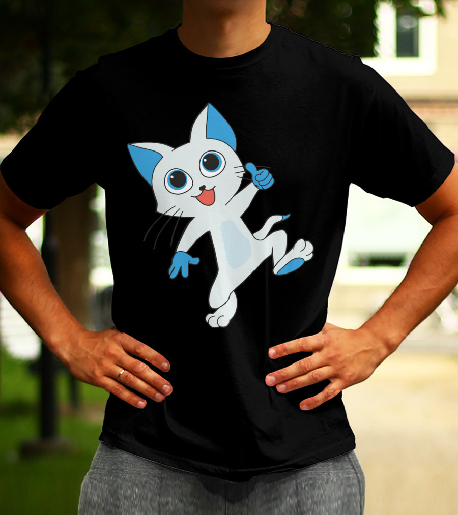 Fairy Tail Happy Cat Playful Dance T-Shirt