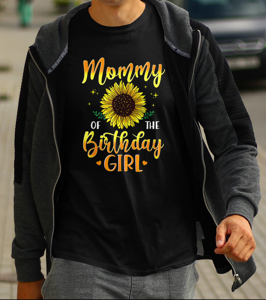 Mommy Of The Birthday Girl Sunflower T-Shirt