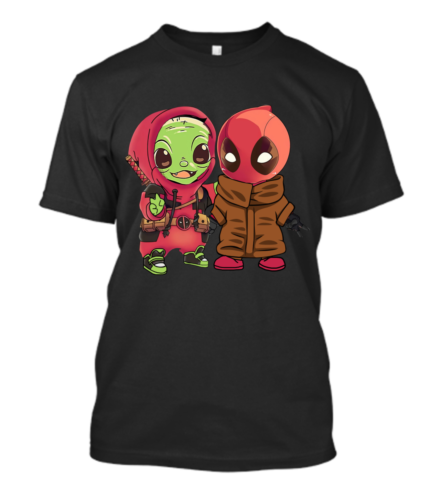 Baby Yoda Deadpool Crossover Hoodie Characters T-Shirt