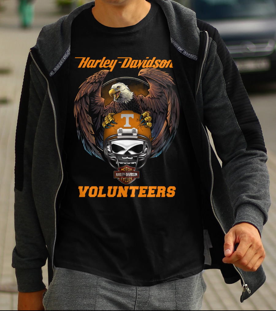 Harley Davidson Volunteers Tennessee Eagles Motorcycle Helmet T-Shirt