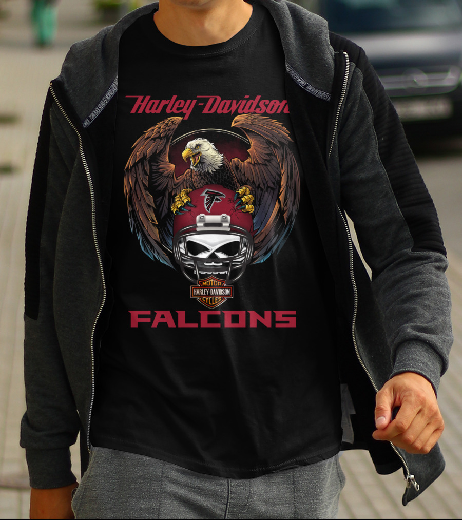 Harley Davidson Motorcycles Falcons Af Eagle Helmet T-Shirt