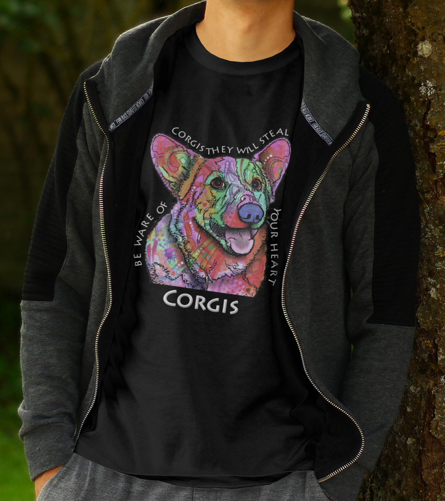 Be Aware Of Corgis They Will Steal Your Heart Corgis T-Shirt