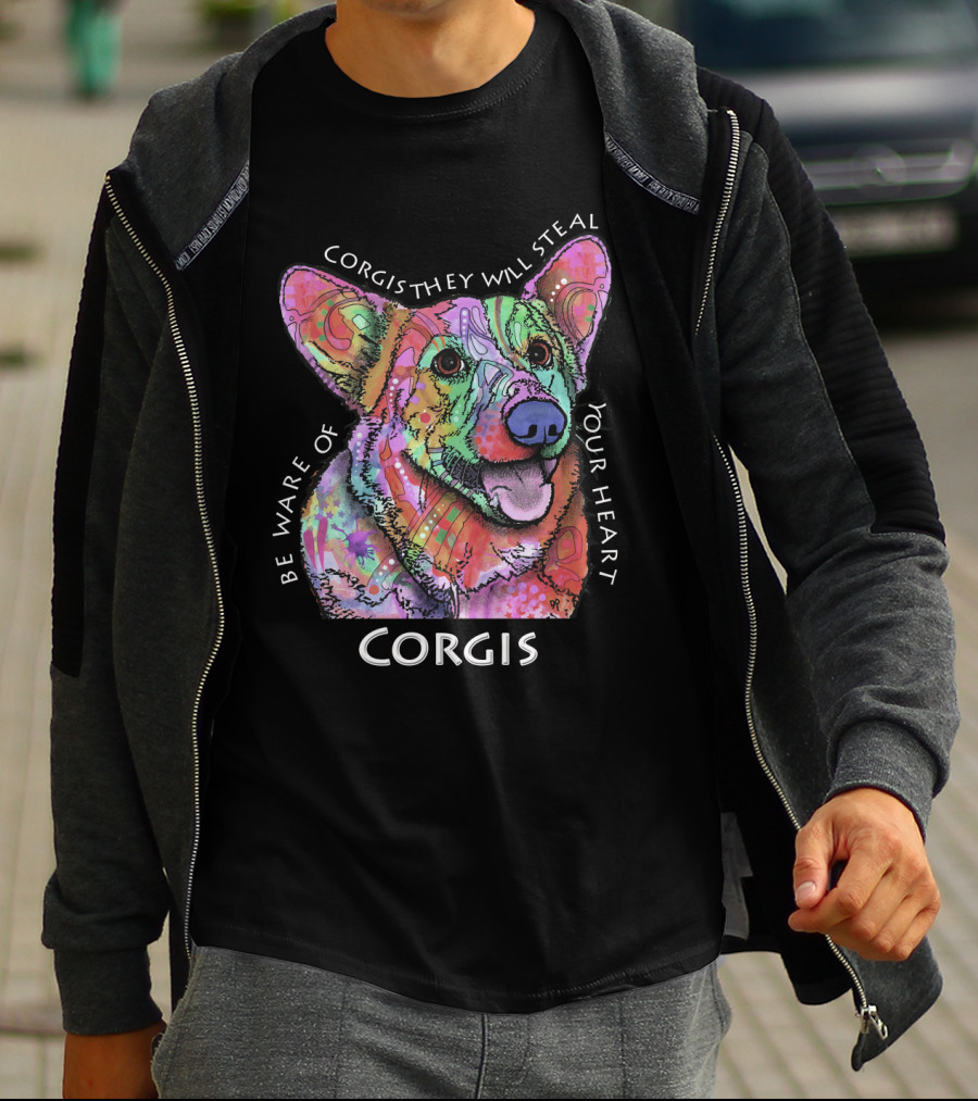 Be Aware Of Corgis They Will Steal Your Heart Corgis T-Shirt