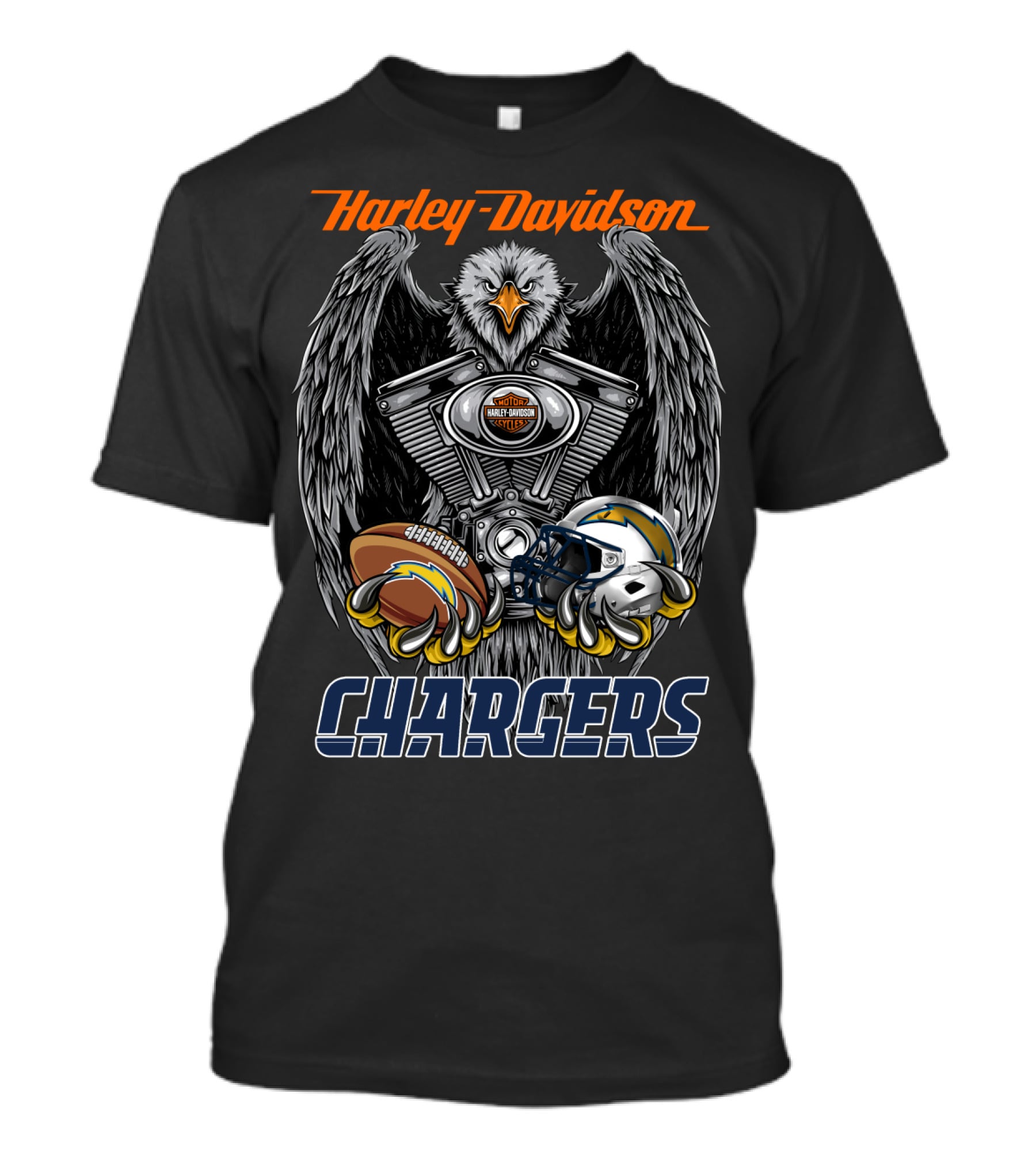 Harley Davidson Chargers Nfl Lac Football T-Shirt