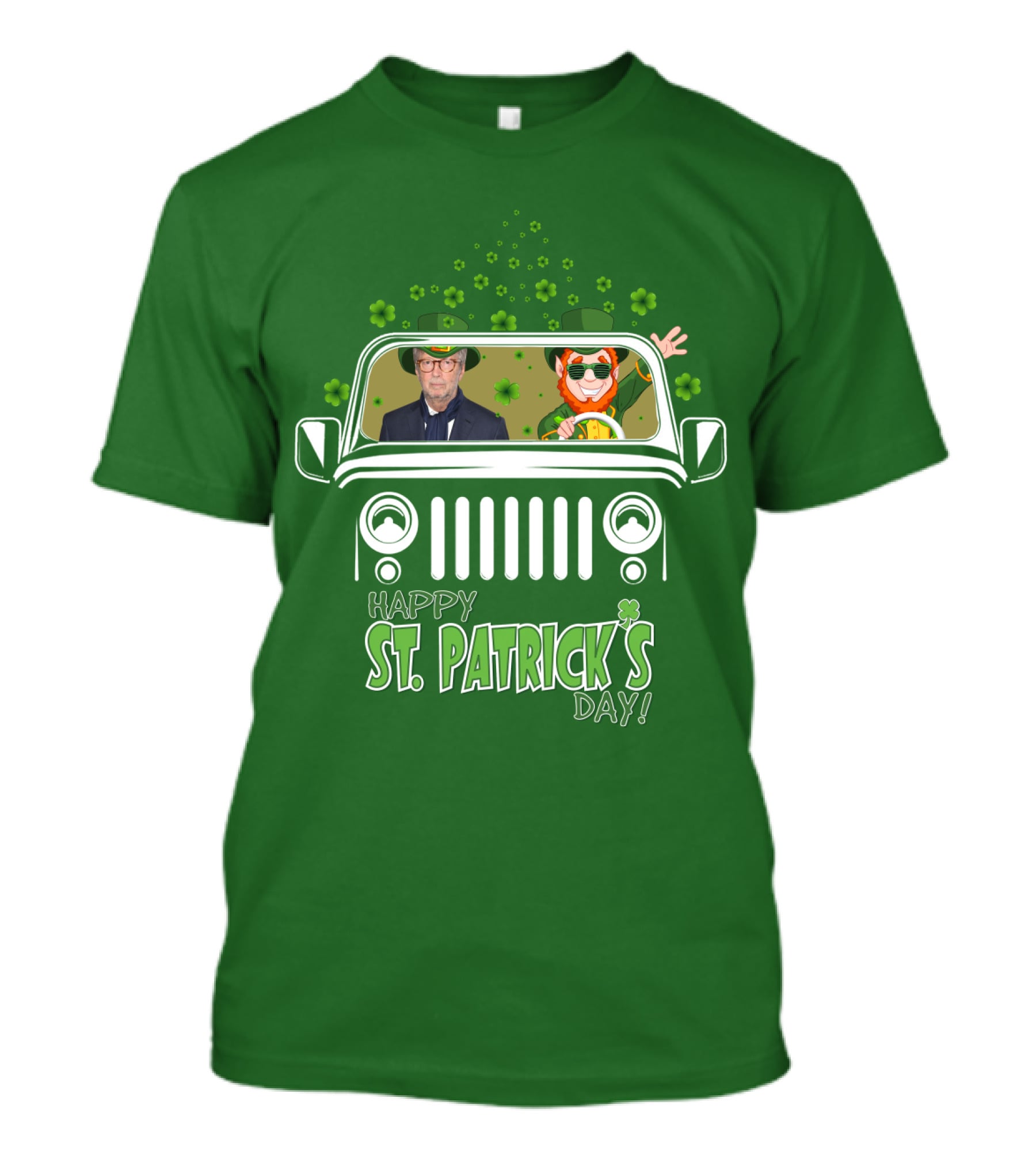 Eric Clapton Happy St. Patrick's Day 51 Jeep Green T-Shirt