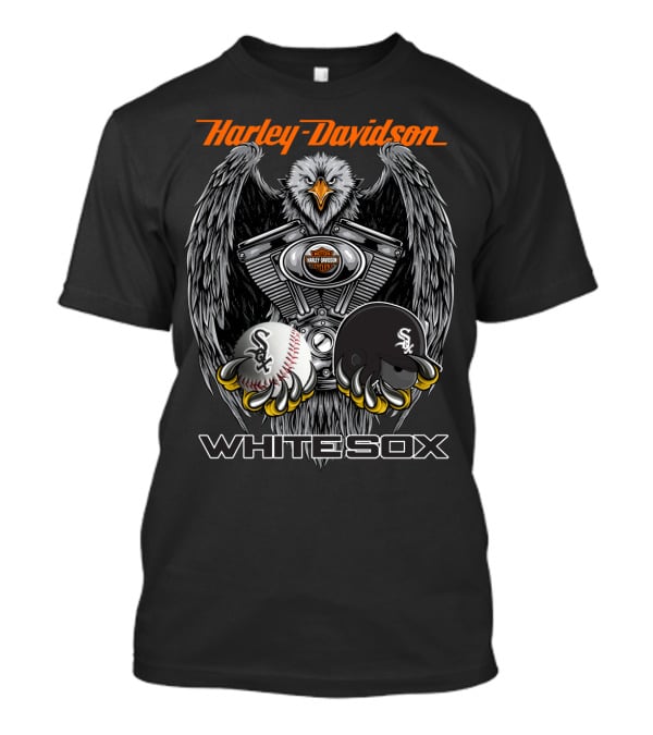 Harley Davidson White Sox Mlb Eagle Engine Baseball Helmet T-Shirt