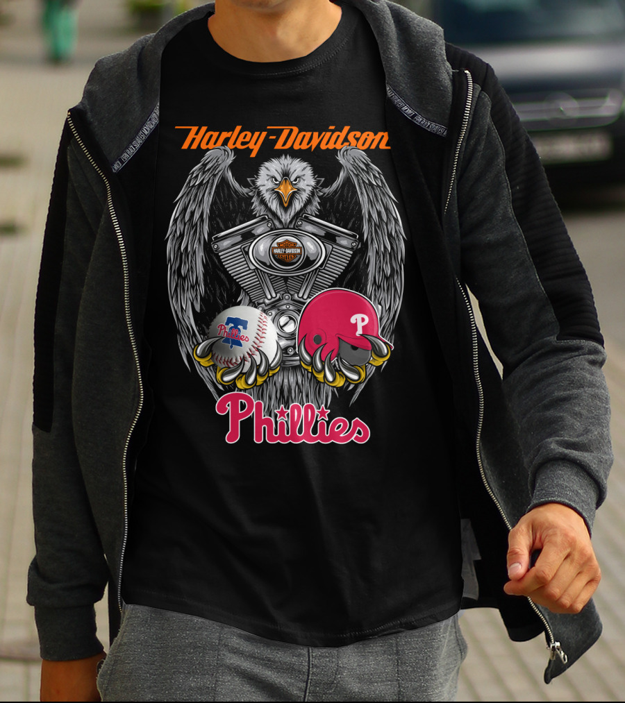Harley Davidson Eagles Phillies Mlb 46 Pp1 T-Shirt