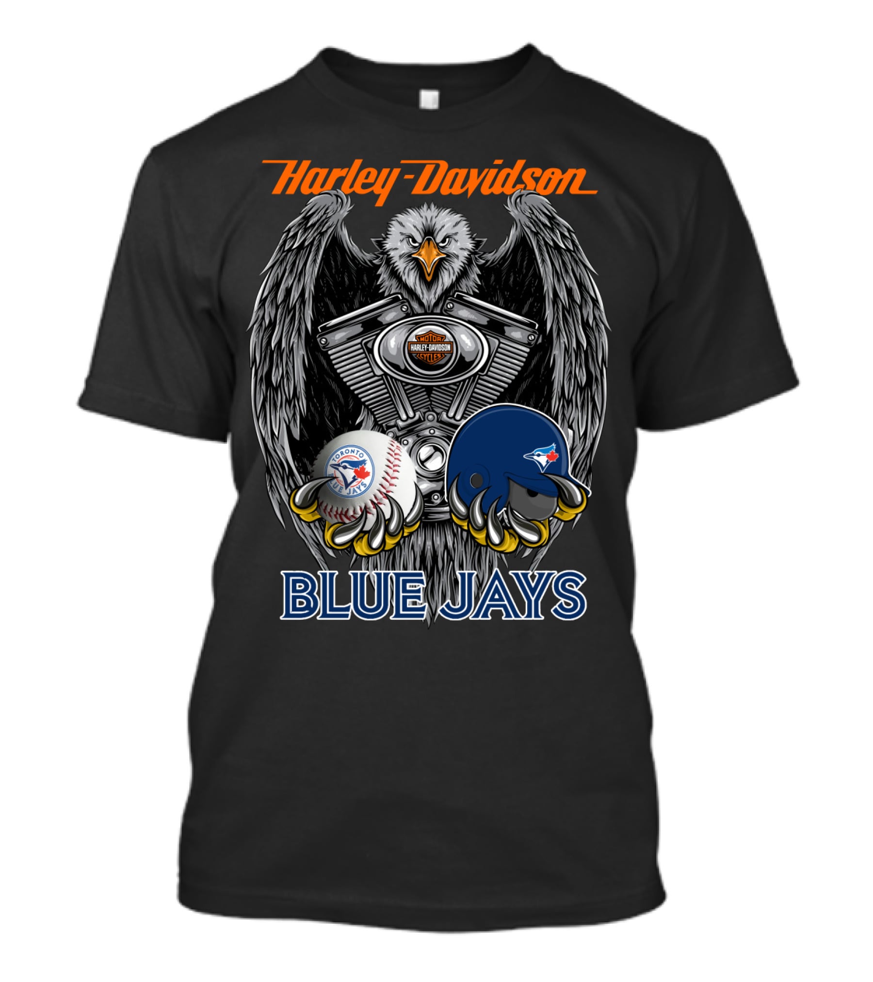 Harley Davidson Blue Jays Mlb Toronto Baseball Eagle T-Shirt