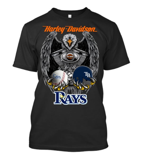 Harley Davidson Eagle Tampa Bay Rays Mlb Collaboration T-Shirt