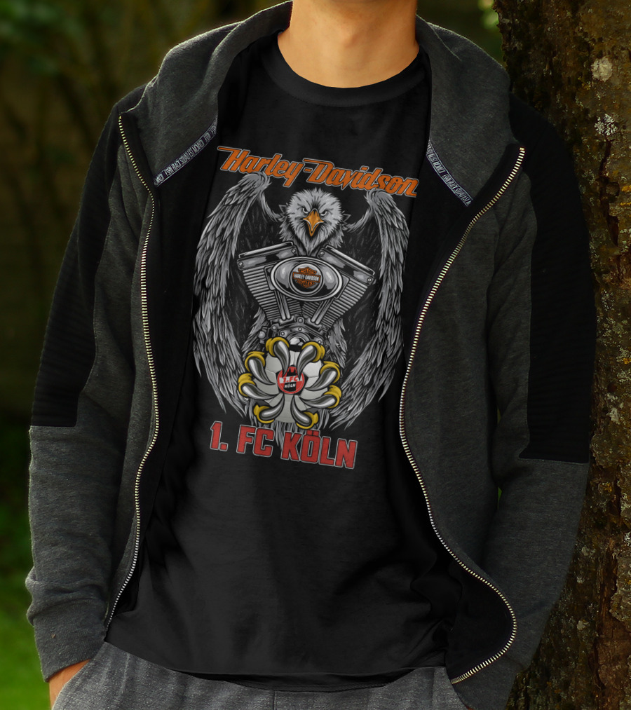Harley Davidson Eagle Engine 1. Fc Köln T-Shirt