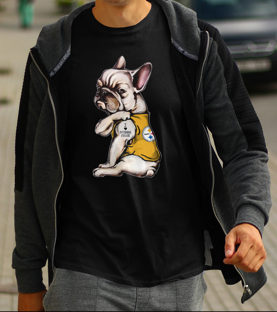 I Love Pittsburgh Steelers Bulldog Hta 20 T-Shirt
