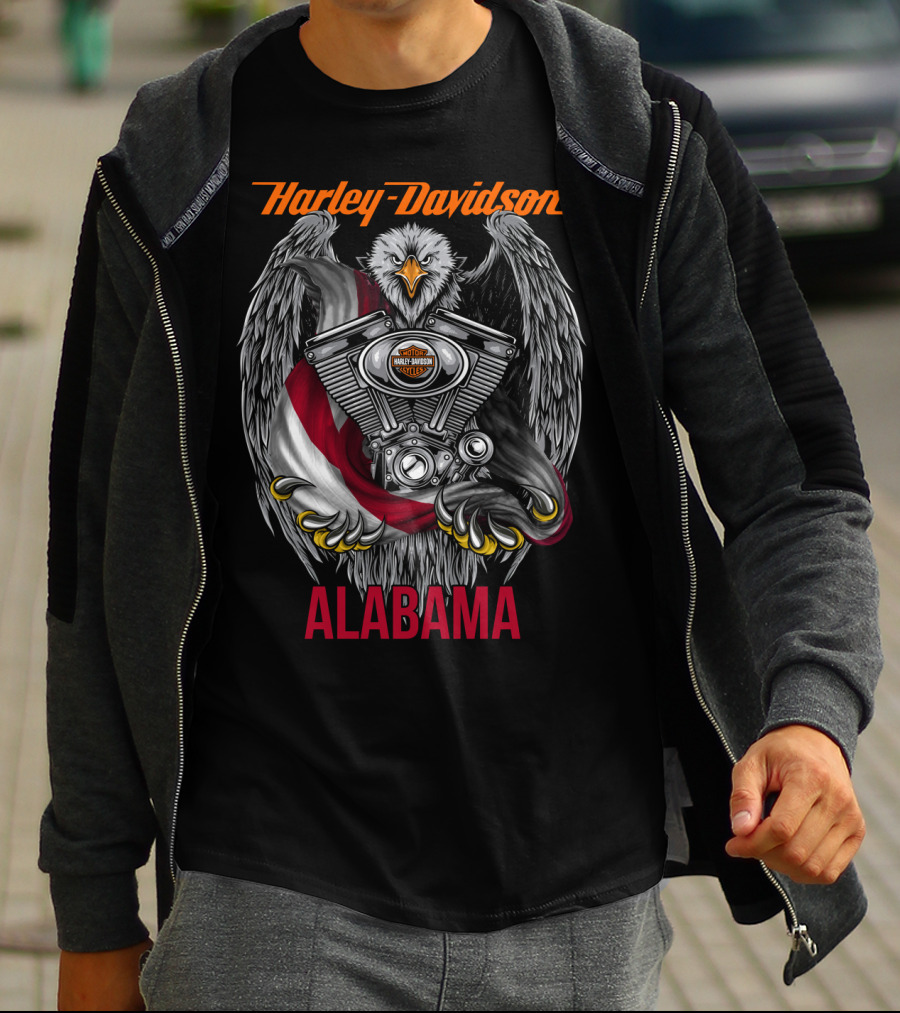 Harley Davidson Eagle Engine Alabama T-Shirt