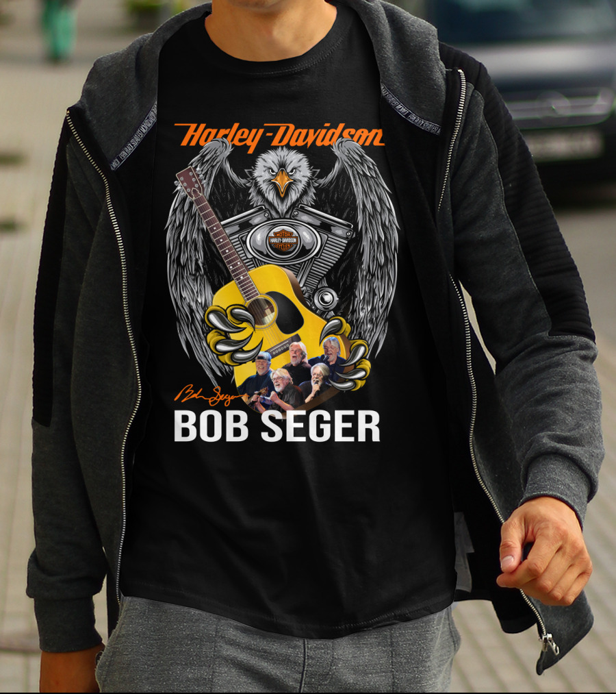 Harley Davidson Eagle Guitar Bob Seger Signature T-Shirt