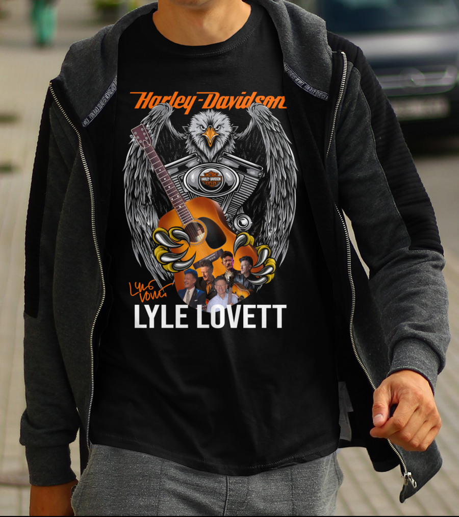 Harley Davidson Lyle Lovett Eagle Guitar T-Shirt